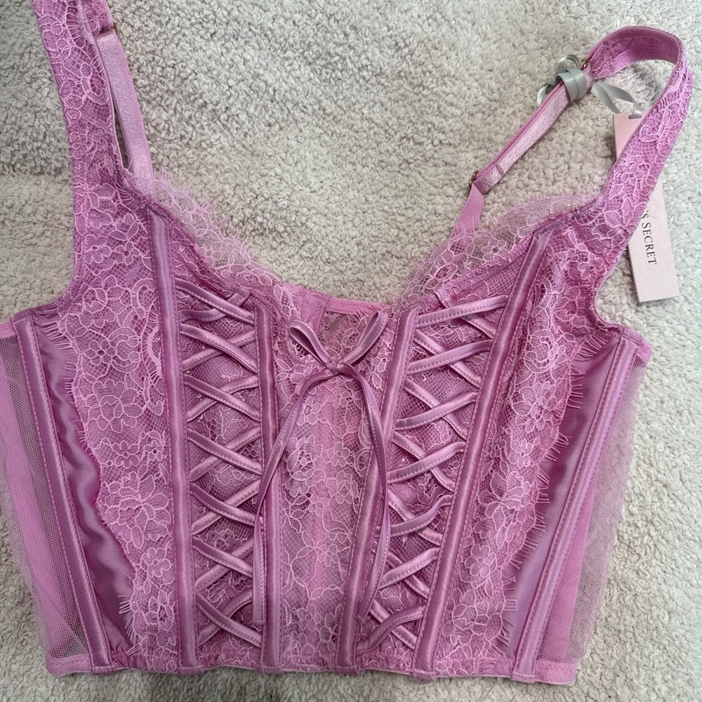 Victoria's Secret Pink Lace Tank Top